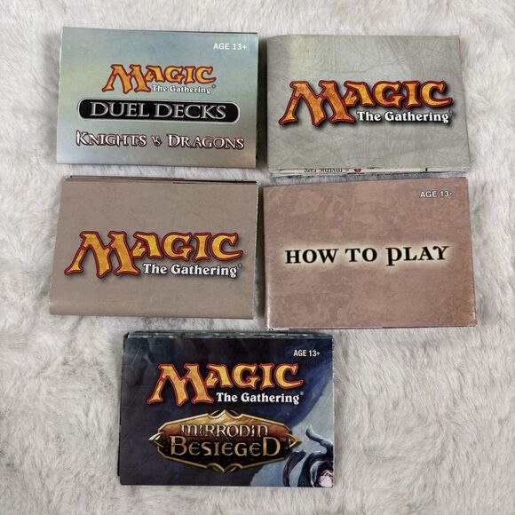 Magic the Gathering MTG Fold Out Pamphlet Guide Booklet Lot Knights Vs Dragons - Picture 1 of 8